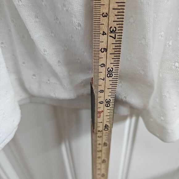 Vintage 80s Dress Womens Large White Ruffles Lace Boho Midi Cottage Festival - Picture 6 of 8